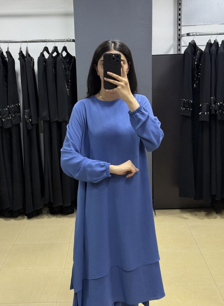 ⁦447 طقم قطعتين مع لمعة 50/40 نيلي⁩ - الصورة ⁦3⁩