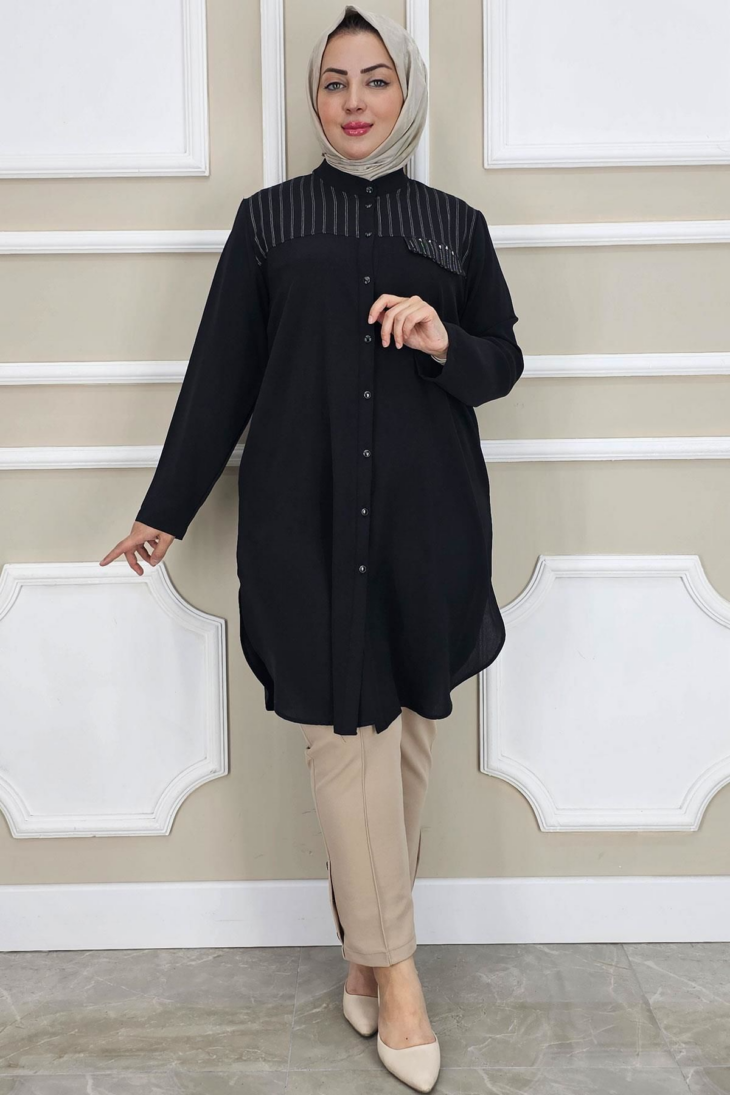 818048 تونيك أزرار 50/38 أسود