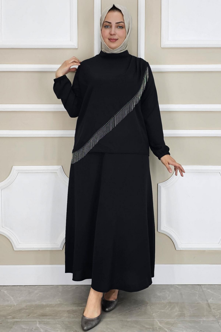 259048 طقم تنورة قطعتين 50/38 أسود