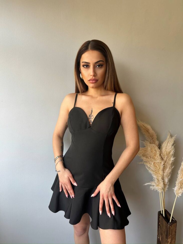 13310 فستان سادة 44/38 أسود