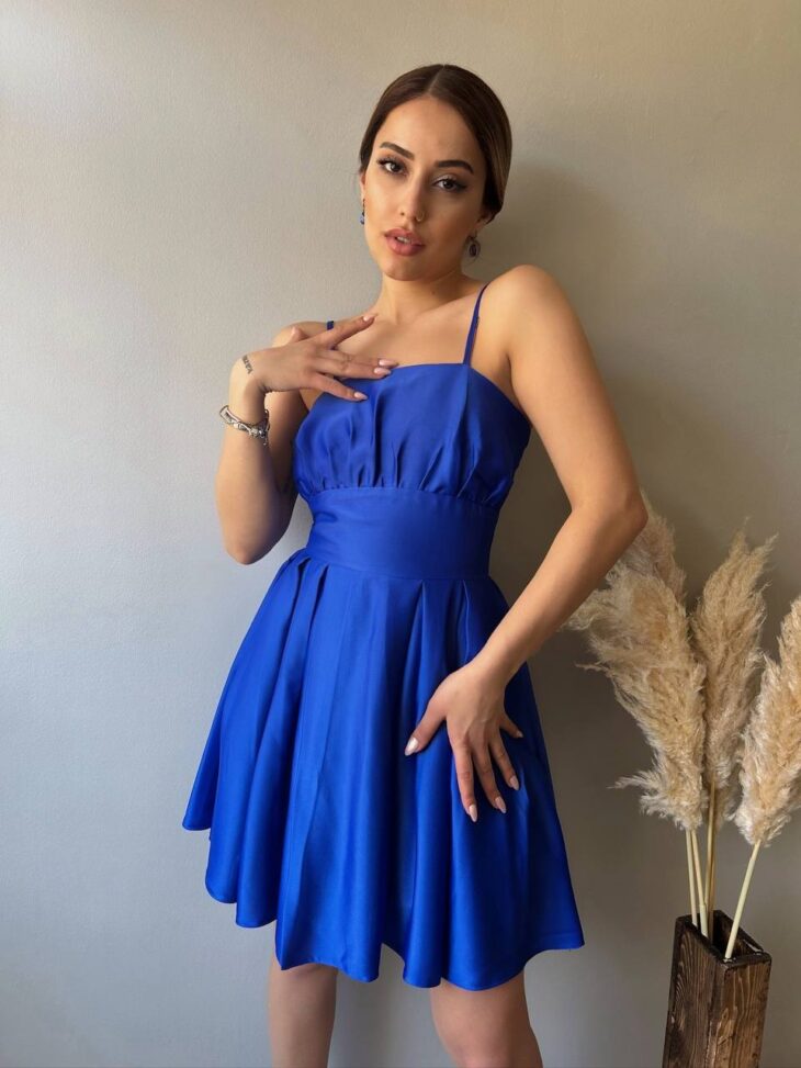 13362 فستان سادة 44/38 نيلي داكن